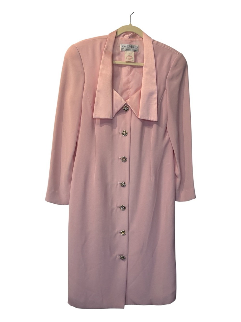 ⭐️ Gianni D’Alberto Vintage Light Pink Long Sleeve Dress Coat- size 10